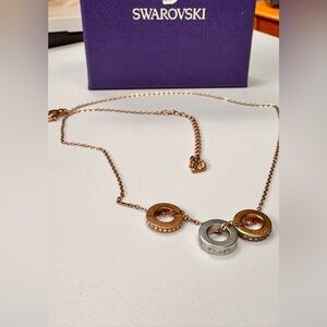 Swarovski Gold, Rose Gold and Silver Necklace